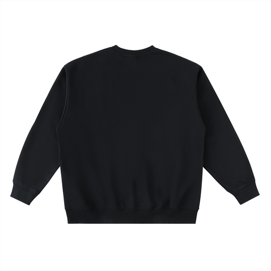 Oversized tape-stripe sweatshirt (crew)