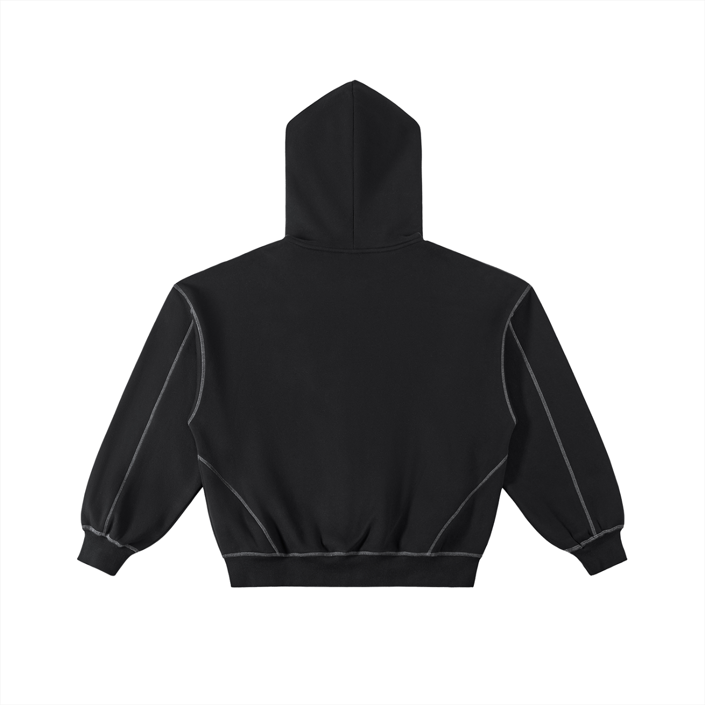 Outlined-stitch hoodie