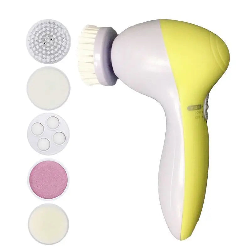 5-in-1 Electric Facial Cleaner – Brush, Massager, and Blackhead Remover
