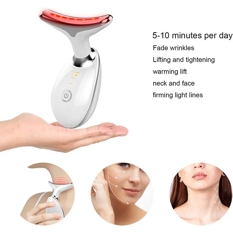 Facial & Neck Tightening Massager for Wrinkle Reduction and face lift