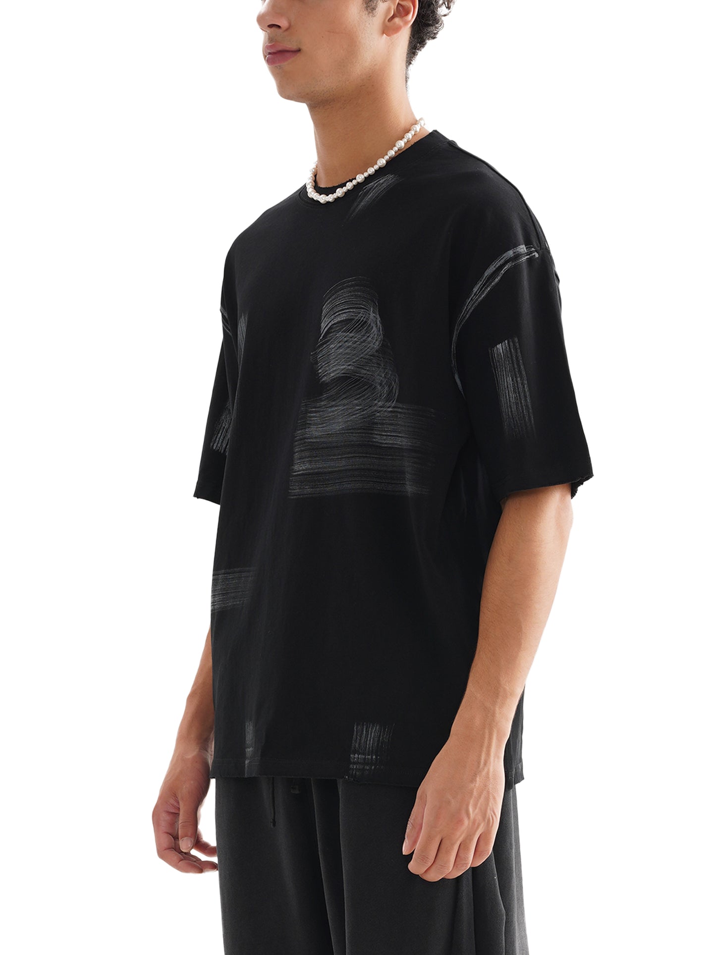 Micro-brushed cotton tee