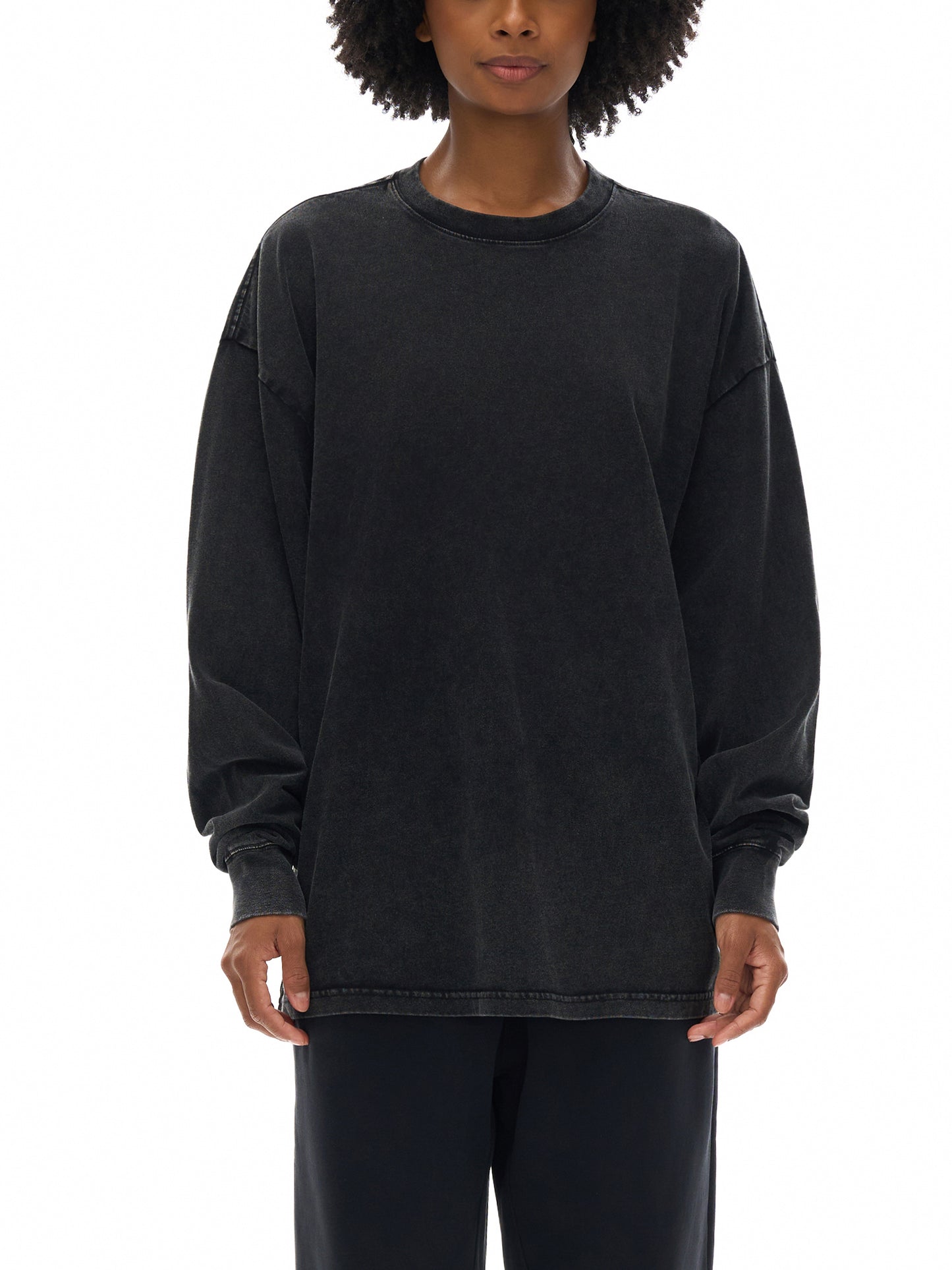 Mineral wash long sleeve tee