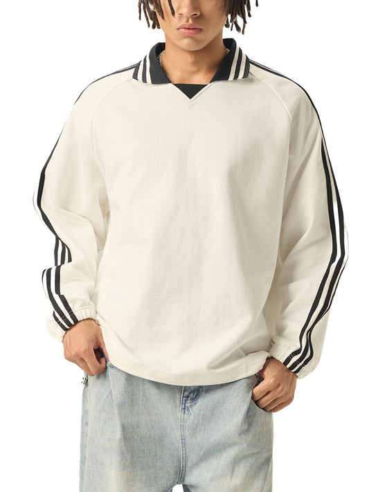 Edge Contrast Collar Sweatshirt