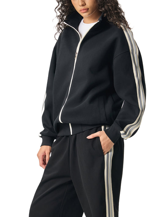 Street Style Side-Stripe Jacket