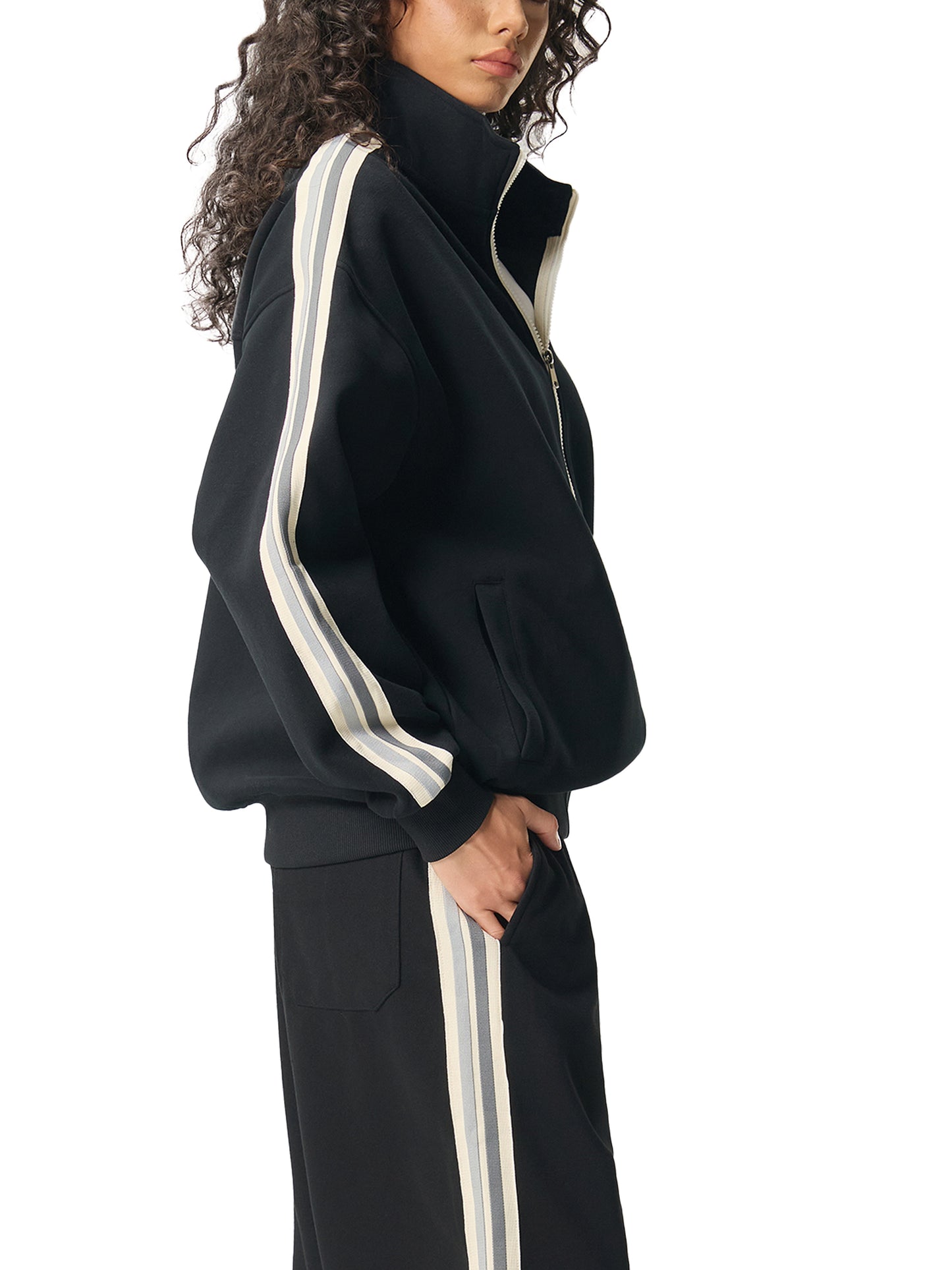 Street Style Side-Stripe Jacket