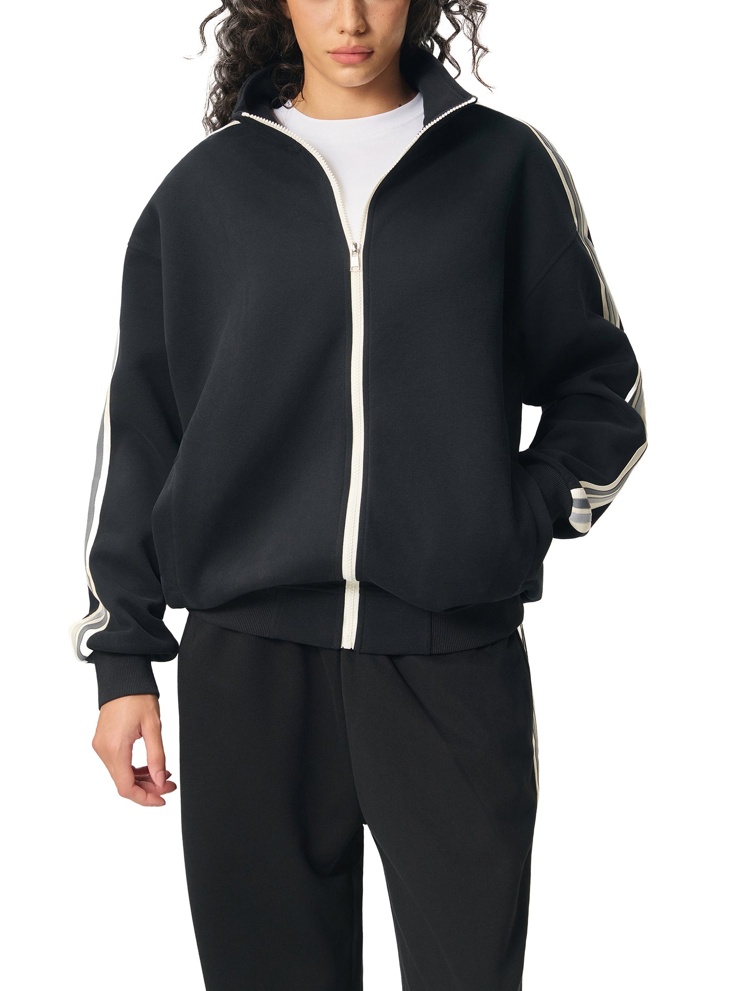 Street Style Side-Stripe Jacket