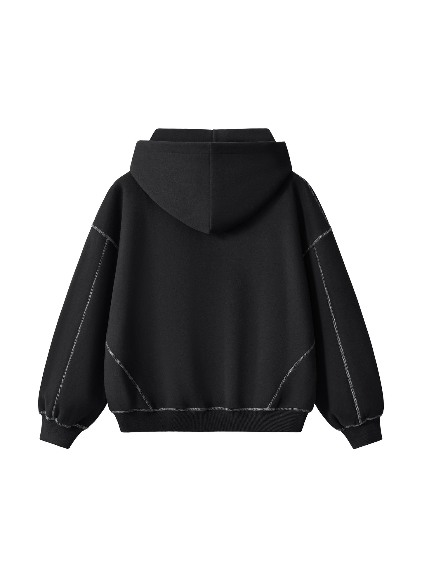 Outlined-stitch hoodie