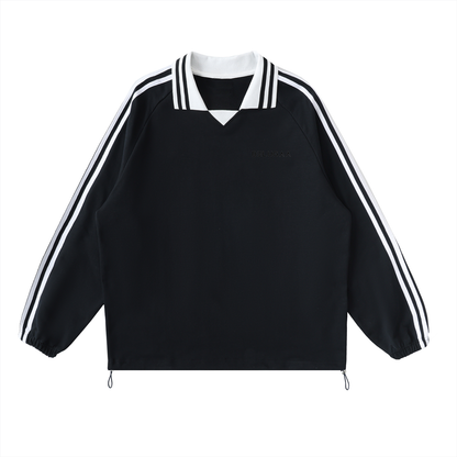 Edge Contrast Collar Sweatshirt