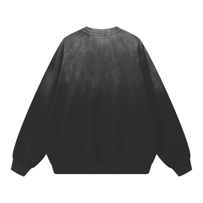 Sun-bleached cotton sweatshirt