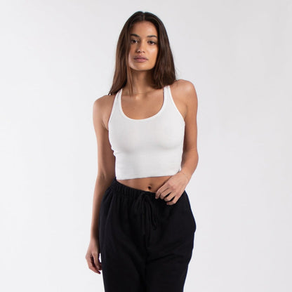 Cropped 2x1 Ribbed Tank