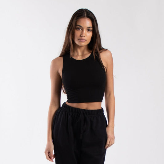 Cropped Formfitting Muscle Tank