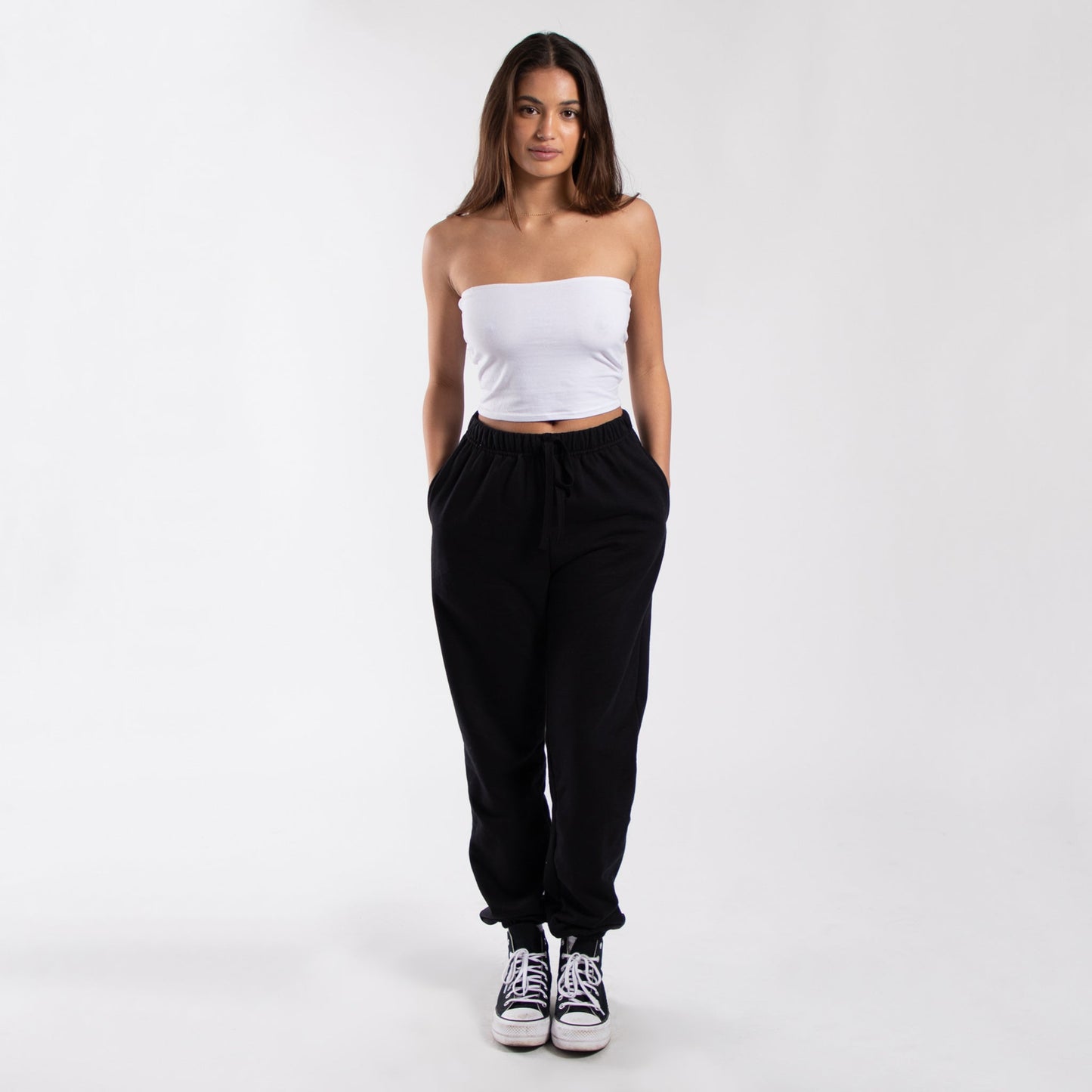 Cropped Strapless Tube Top