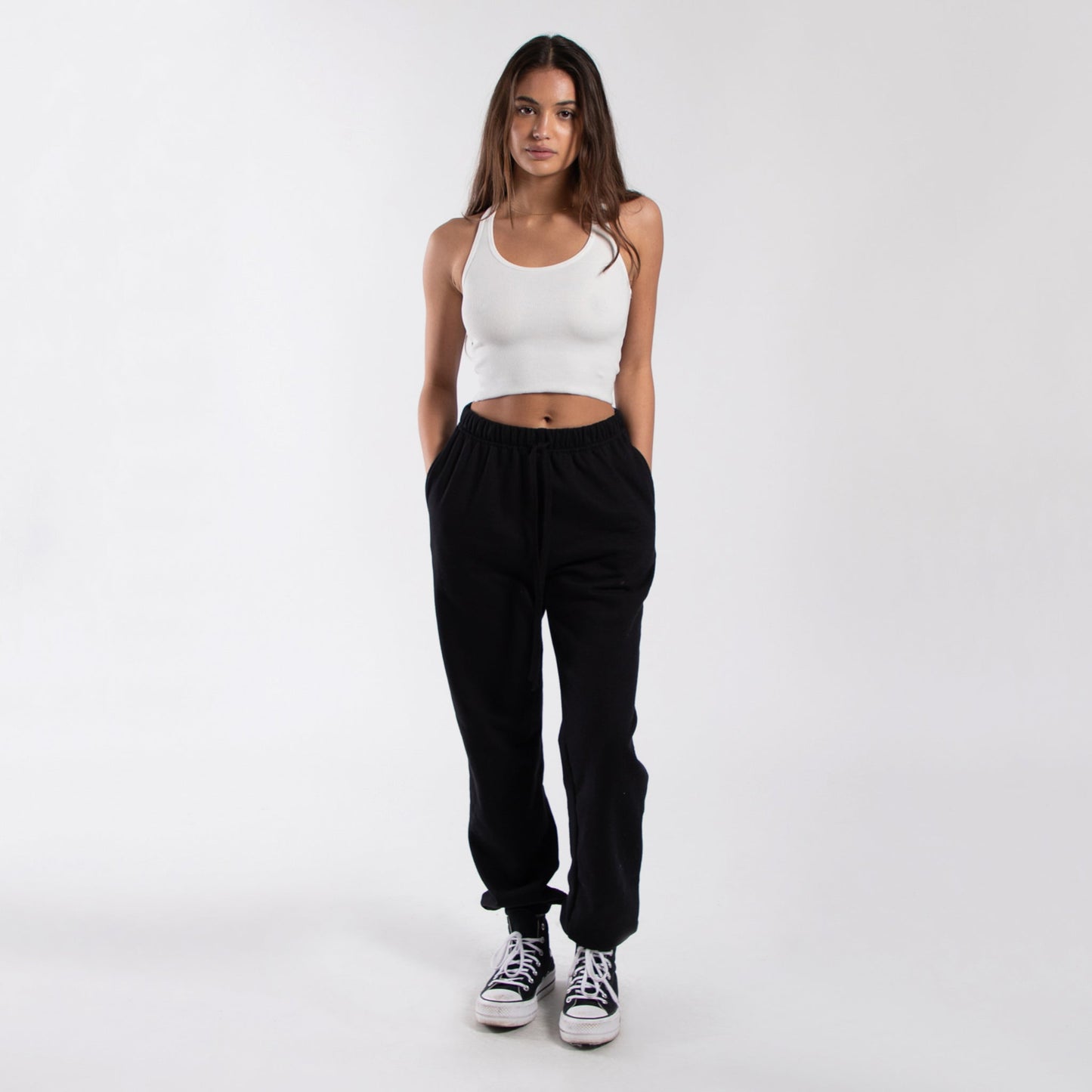 Cropped 2x1 Ribbed Tank