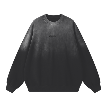 Sun-bleached cotton sweatshirt