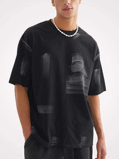 Micro-brushed cotton tee