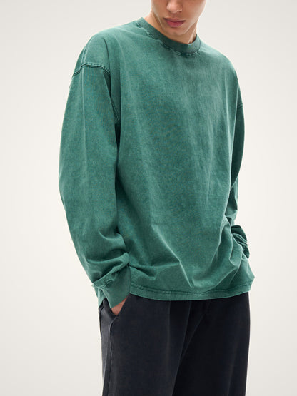 Mineral wash long sleeve tee
