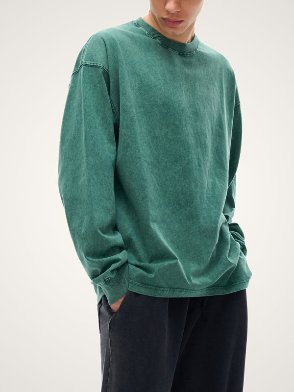 Mineral wash long sleeve tee