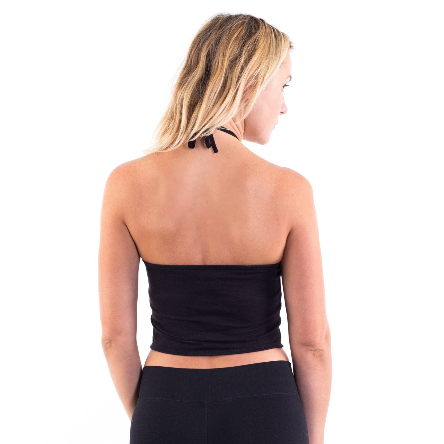 Cropped Neck-Tie Top