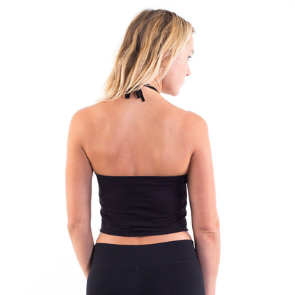 Cropped Neck-Tie Top