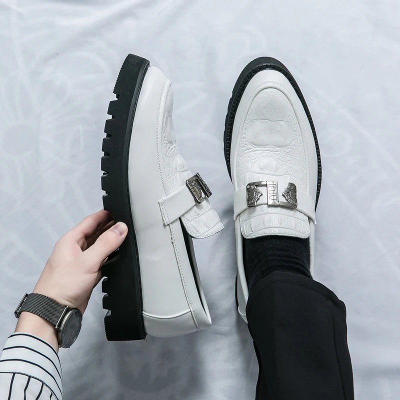 White Chunky Sole Loafer Men
