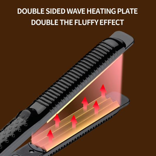 Electric Hair Curler Iron – Corrugated Plate for Wavy Curls and Volume