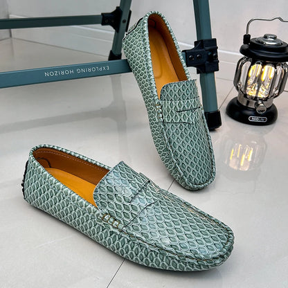 Luxury Men’s Leather Moccasins – Slip-On Party Dress Shoes
