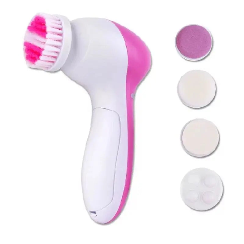 5-in-1 Electric Facial Cleaner – Brush, Massager, and Blackhead Remover