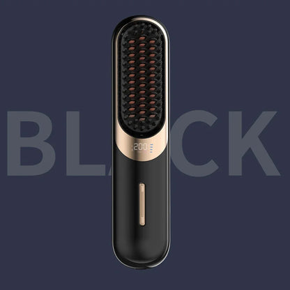 LED Electric Hair Brush – Cordless Hair Straightener with Negative Ions