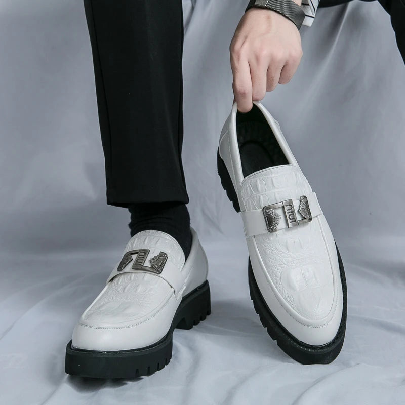 White Chunky Sole Loafer Men