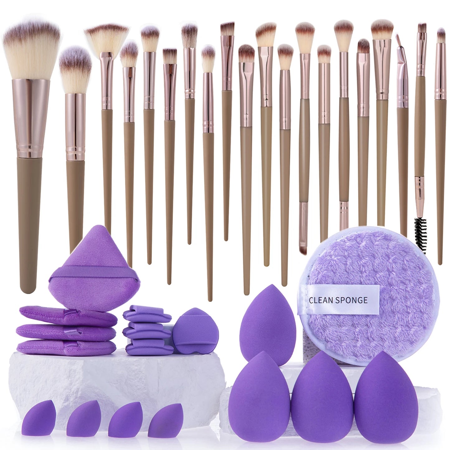 13-40pcs Makeup Brushes Set – Eye Shadow, Foundation, Blush & Concealer Brushes