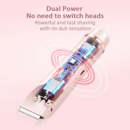 Dual Head Hair Removal Device – Portable, Waterproof, Wet & Dry Use for Women