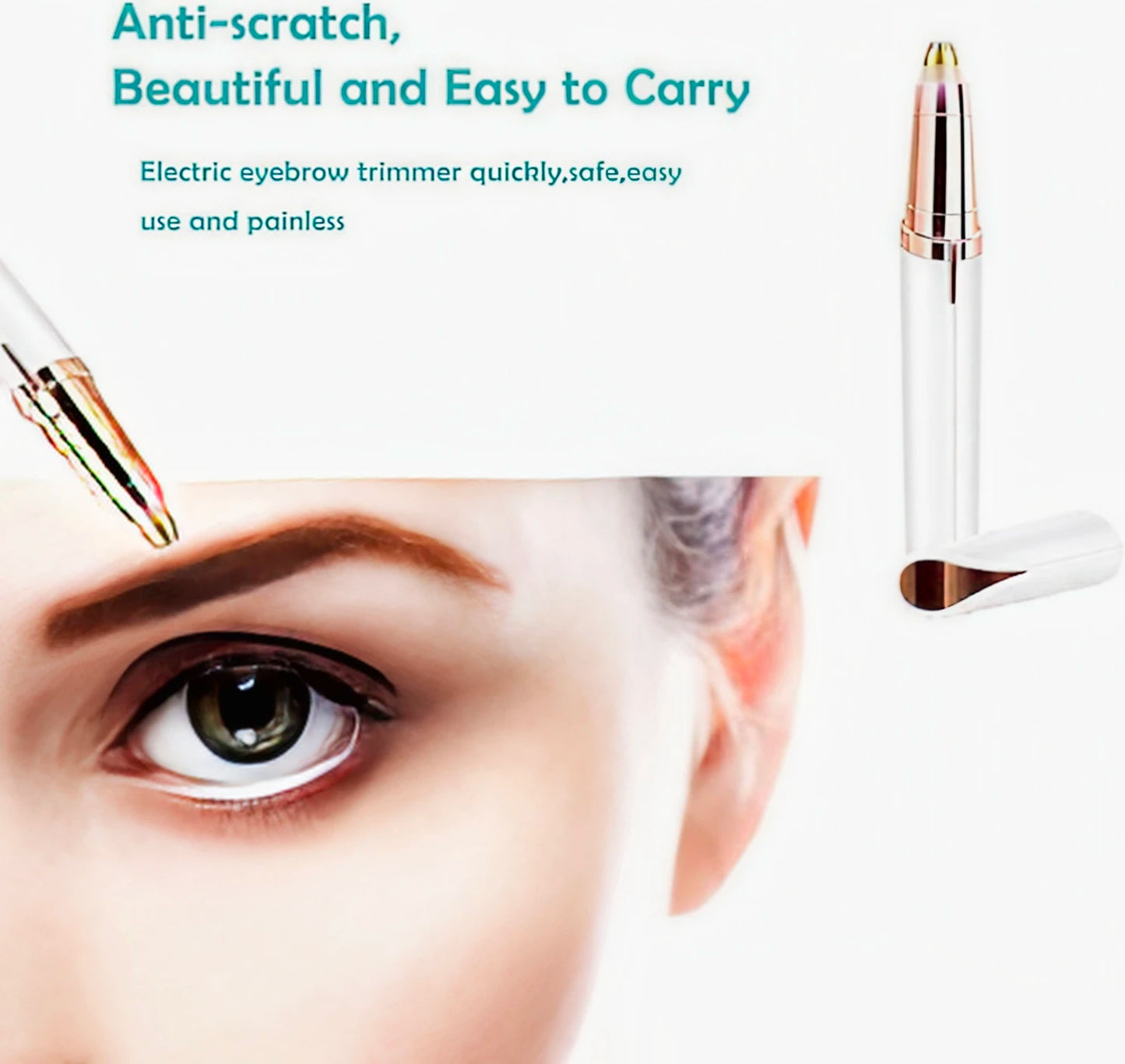Eyebrow Trimmer for Women – Painless Electric Razor & Hair Remover