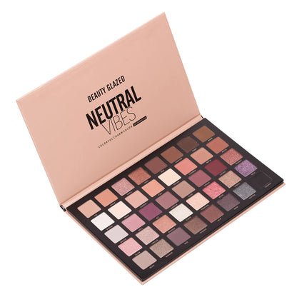 Beauty Glazed Neutral Vibes 40-Color Eye Shadow Palette – Matte, Highlight & Shimmer Shades