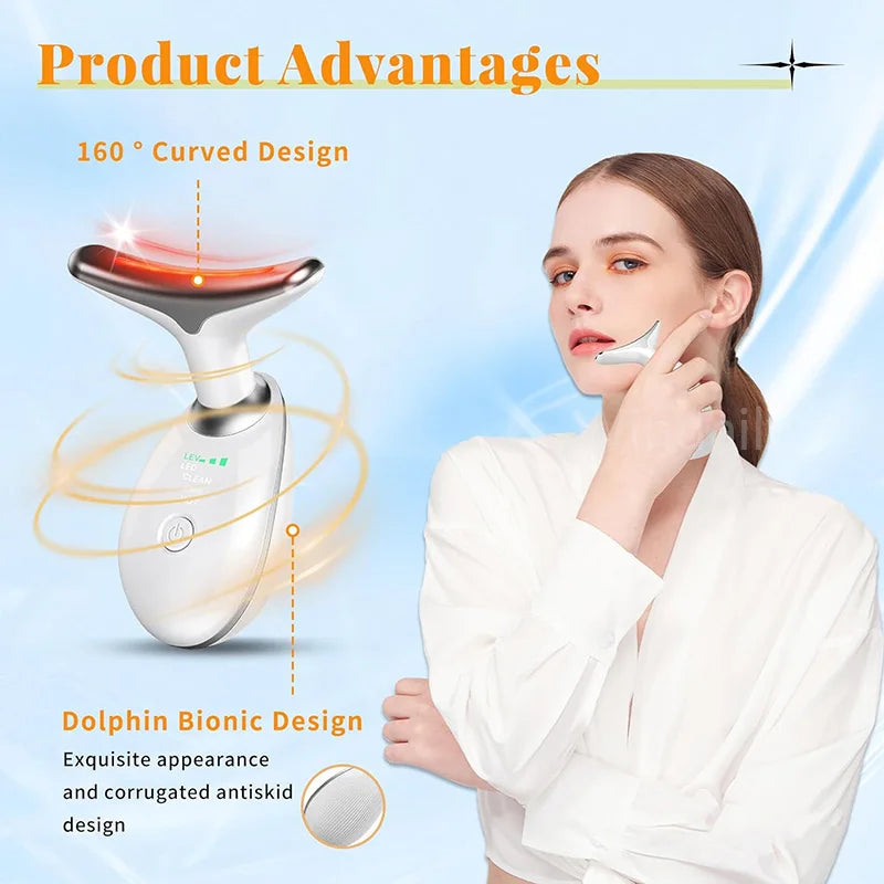 Facial & Neck Tightening Massager for Wrinkle Reduction and face lift
