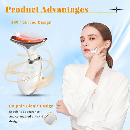 Facial & Neck Tightening Massager for Wrinkle Reduction and face lift