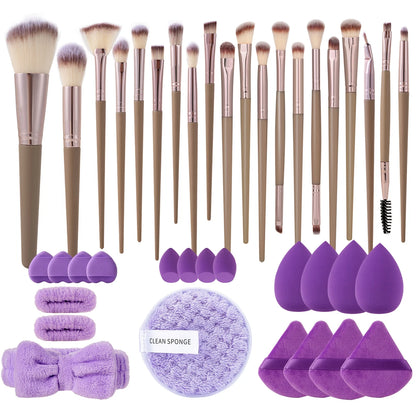 13-40pcs Makeup Brushes Set – Eye Shadow, Foundation, Blush & Concealer Brushes