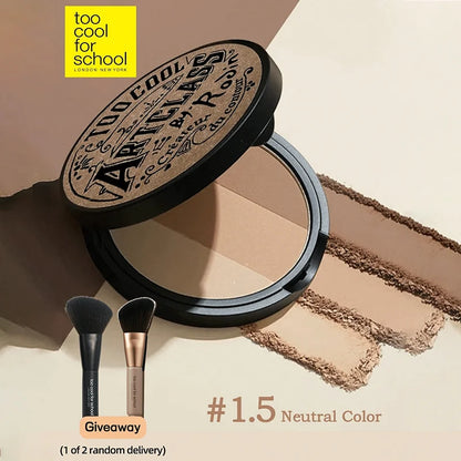 K-Beauty Matte Powder Contour Palette – Light, Smooth, Velvety Texture with Mirror and Brush