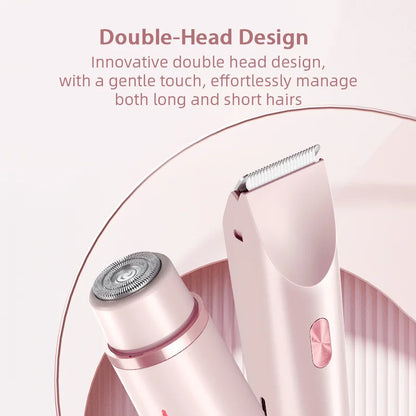 Dual Head Hair Removal Device – Portable, Waterproof, Wet & Dry Use for Women