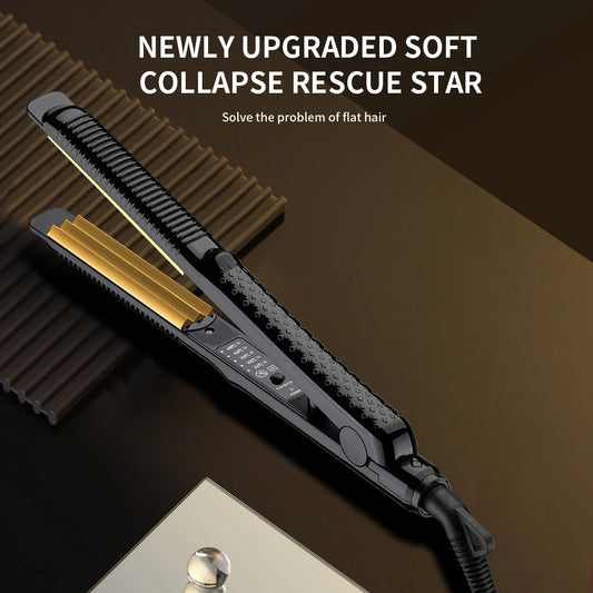 Electric Hair Curler Iron – Corrugated Plate for Wavy Curls and Volume