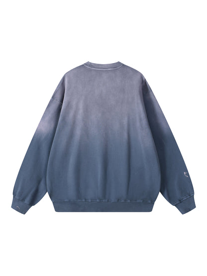 Sun-bleached cotton sweatshirt