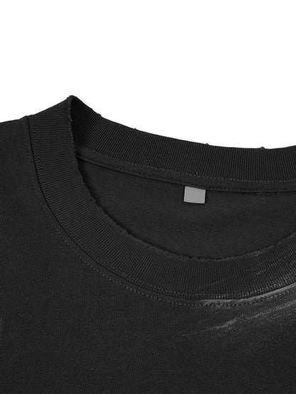 Micro-brushed cotton tee