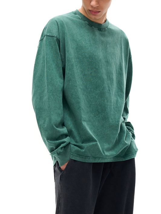Mineral wash long sleeve tee