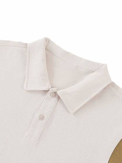 Modern Paneled Polo Shirt