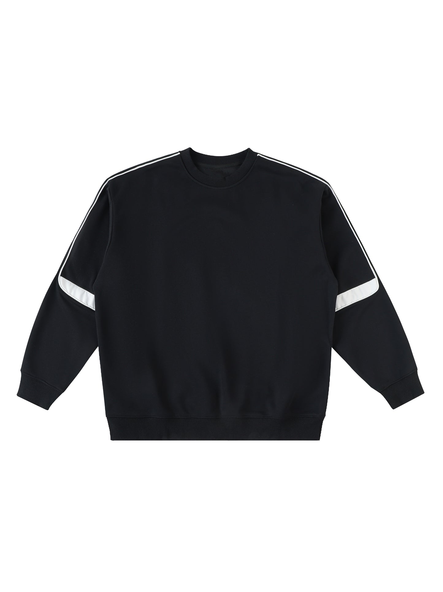 Oversized tape-stripe sweatshirt (crew)