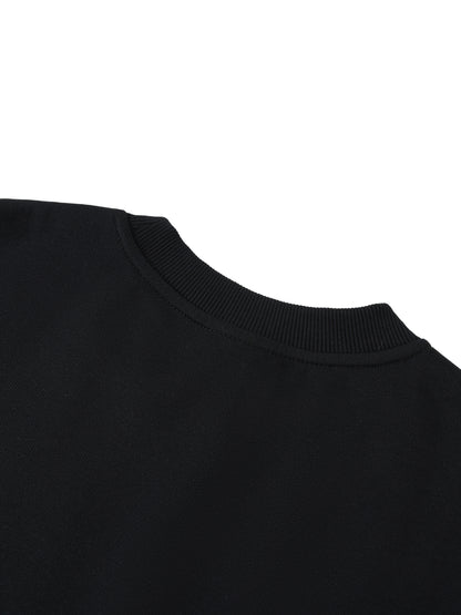 Oversized tape-stripe sweatshirt (crew)